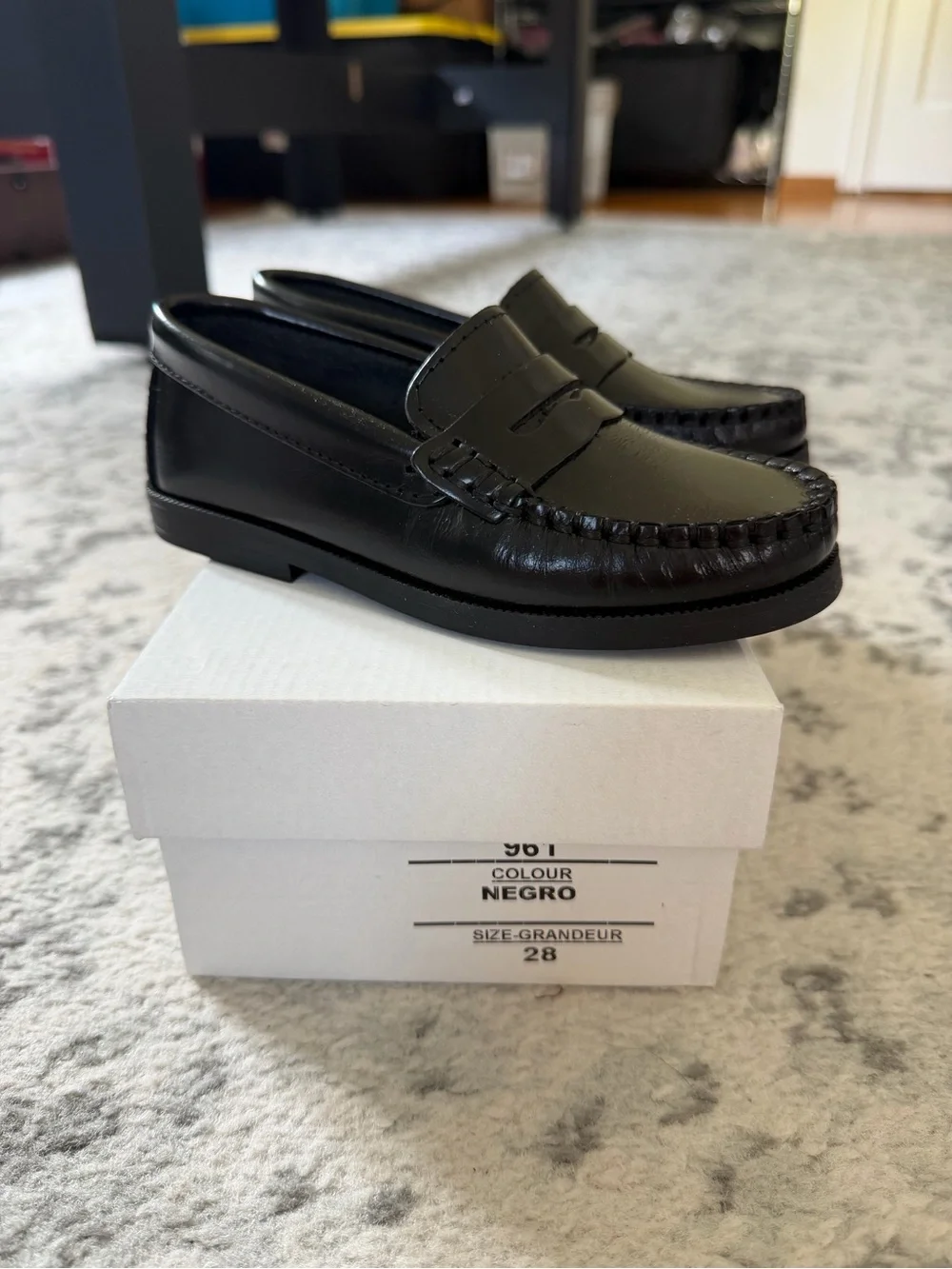 Classic Children’s Black Penny Loafers — Sleek Dress Shoe